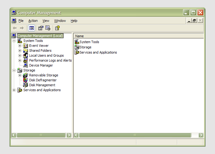 Computer Managment console