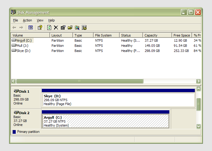 Microsoft Windows Disk Management