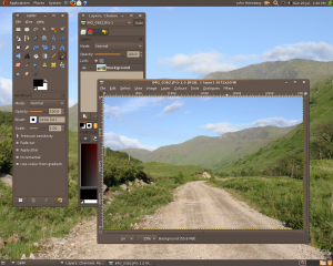 GIMP in image editing mode