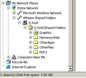 VMware Shared Folders Displayed in Windows Explorer